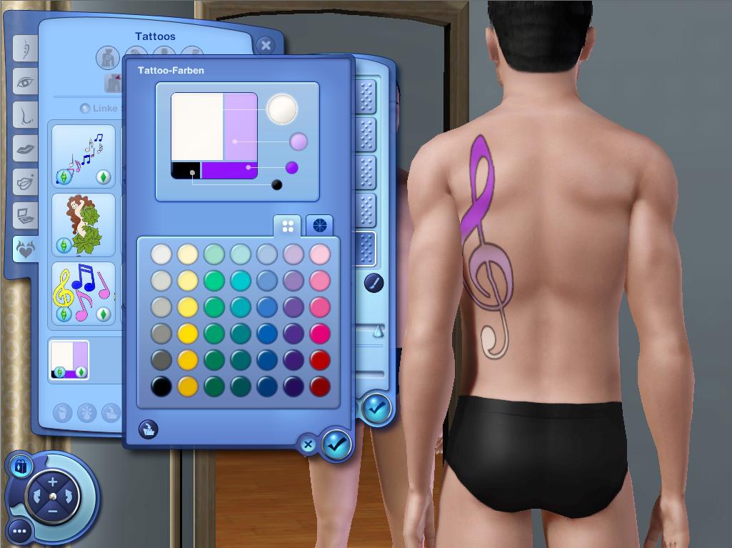 Music Note Tattoos for Ambitions by JoniBlair. Download at Mod The Sims