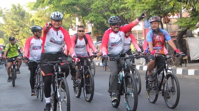 Polda Jateng Gelar Gowes Merah Putih