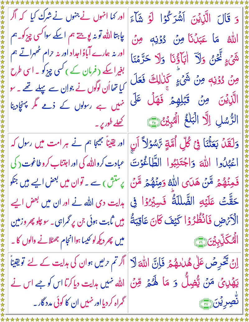 Quran,Surah Nahl with Urdu Translation,Quran with Urdu Translation,