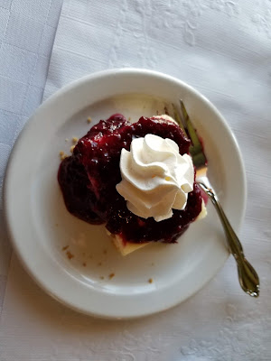 Wildberry cheesecake at Tetly Tea Room Colony of Avalon Ferryland Newfoundland