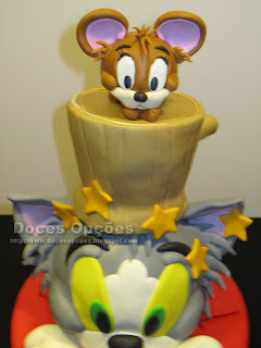 Tom and Jerry sugar paste cake fondant