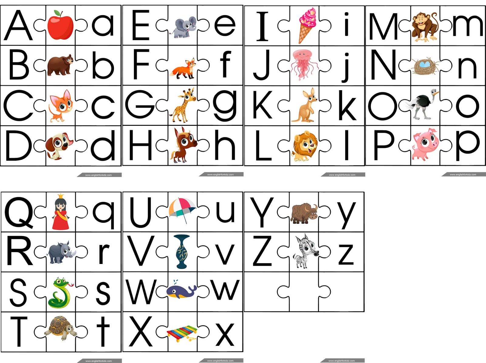 esl game alphabet puzzle