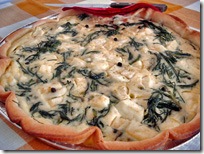 quiche di barba di frate e marzolino di Pienza