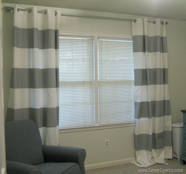 Mint Green Shower Curtain Gray and White Striped Cats