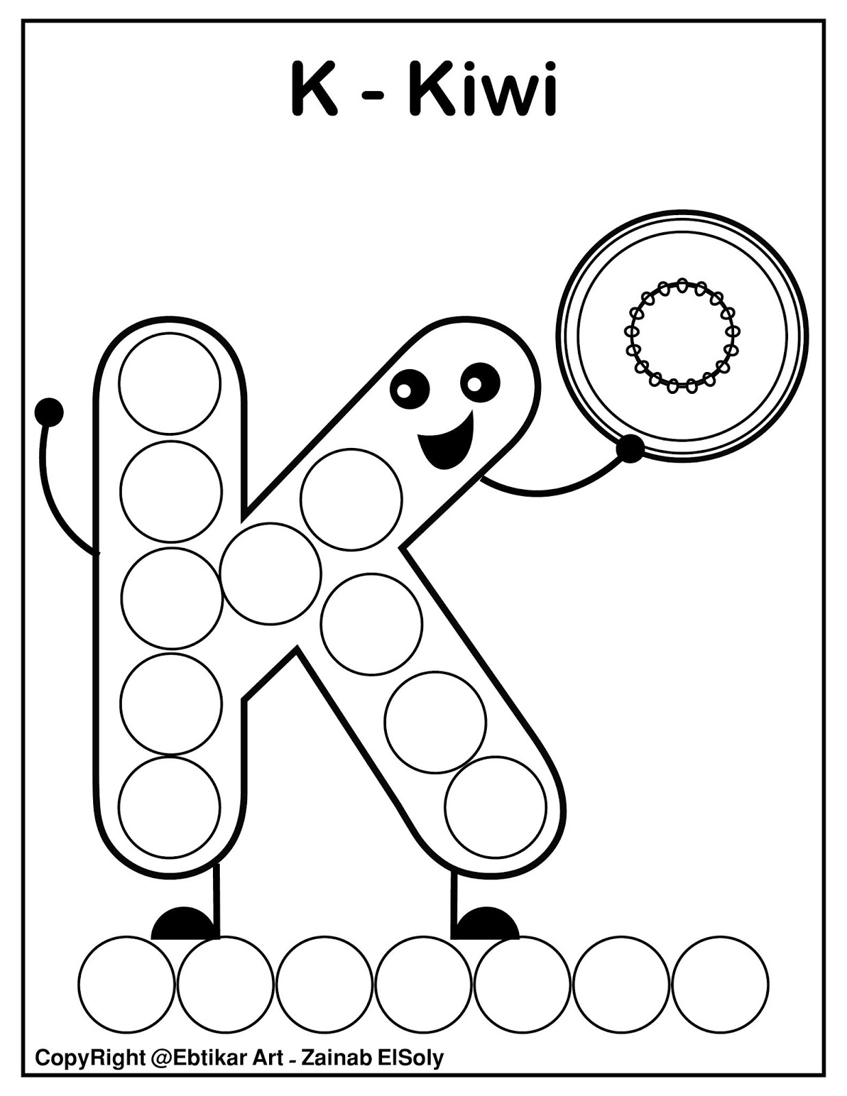 Download Set of ABC dot Marker Coloring Pages