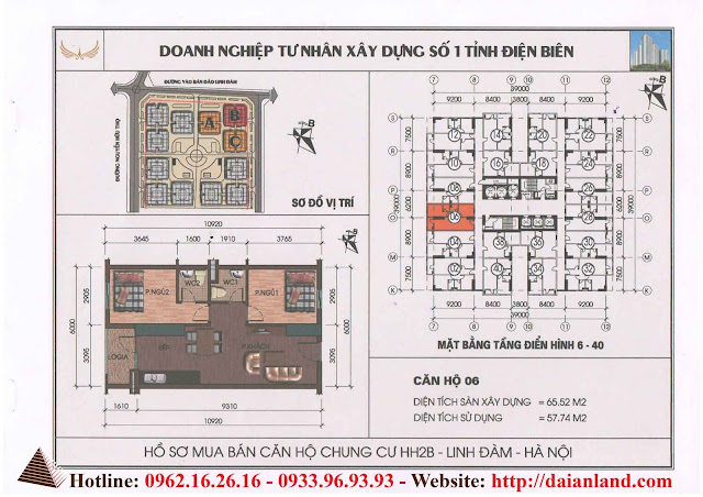 Thiết Kế Căn 06 Chung Cư HH2B Linh Đàm