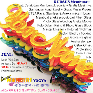 Fiberglass, Melipat dan membentuk acrylic, Gantungan kunci 