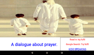 Dialogue about prayer, kids speaking