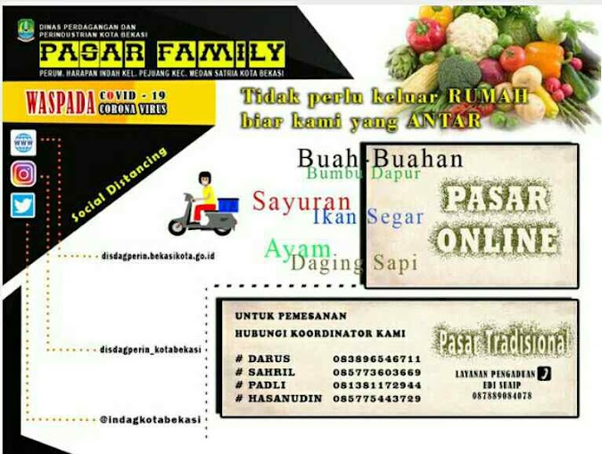 Info Contact Pasar Online Bekasi (Cara Pesan Kebutuhan Pokok Secara Online)