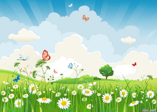 ảnh những chú bướm bay trong vườn hoa cỏ mùa xuân