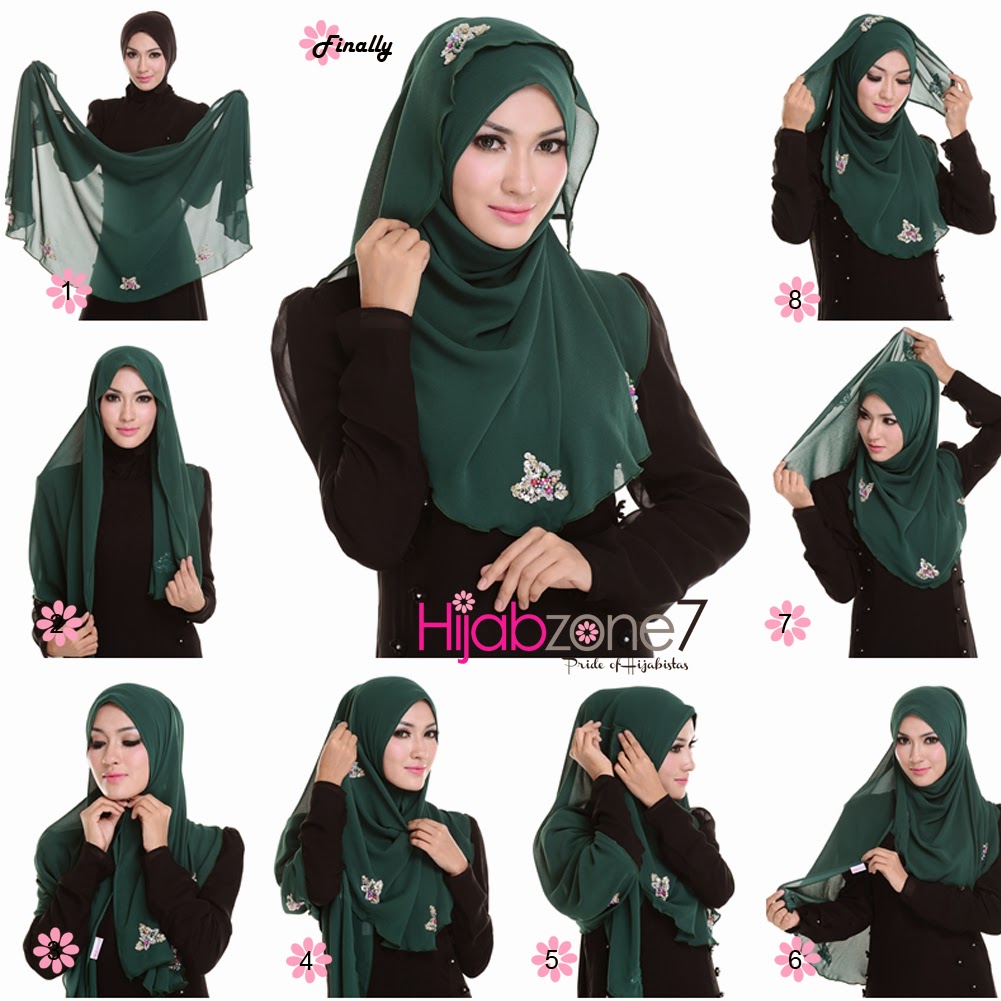 24 Foto Tutorial Hijab Malaysia 2017 Tutorial Hijab Terbaru Tahun 2017