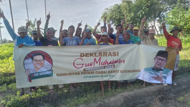 Petani Cabai Rawit Situbondo Deklarasi Gus Muhaimin  Capres 2024