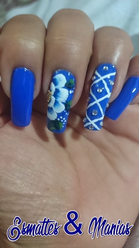 Fotos De Flores Carga Dupla - Unhas Gaby: Unha com flor carga dupla