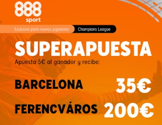 888sport superapuesta Barcelona vs Ferenvaros 20-10-2020