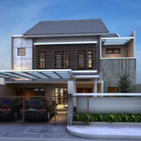 Contoh Desain Rumah Minimalis  2 Lantai