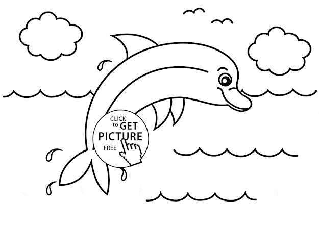 Little Dolphin Animal Coloring Page For Kids Animal Coloring Pages  Printables Free
