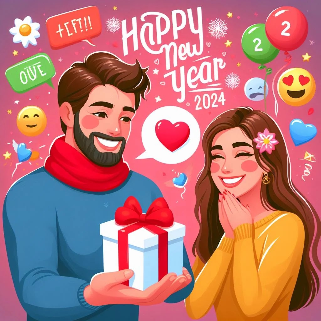 Happy New Year 2024 image for Boyfriend