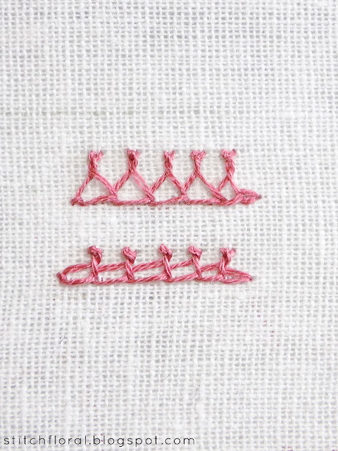 Crested chain stitch tutorial