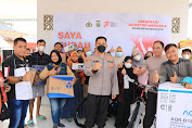 Serunya Acara Gebyar Vaksinasi Booster Polres Metro Bekasi Kota Menyambut HUT RI Ke-77 dengan Door Prize Hadiah Sepeda Motor dan Banyak Hadiah Lainnya.