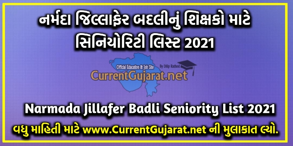 Narmada Jillafer Badli Seniority List 2021