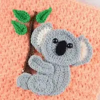 aplique koala a crochet