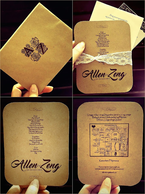 #AllenAtZeng wedding invitation