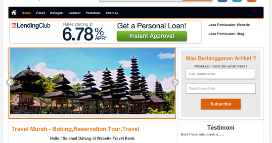 Contoh Website Tour & Travel ~ Jasa Pembuatan Website 