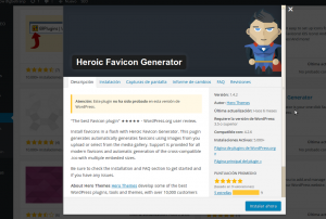 Plugins para crear tu favicon: Heroic Favicon Generator