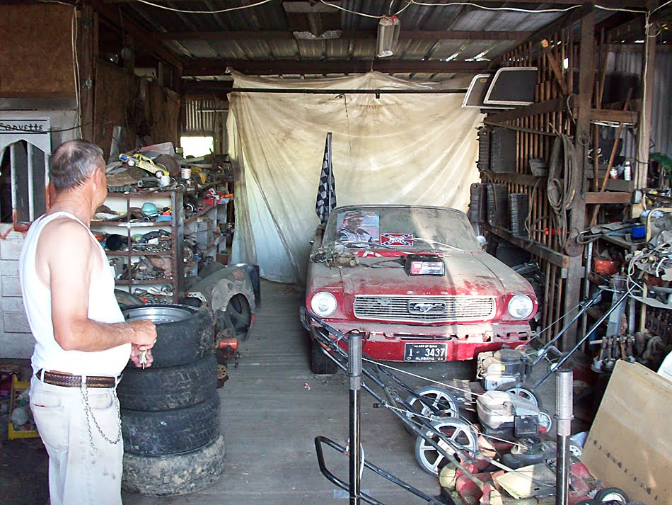 This barn find Mustang is mostly complete The front bumper and the F 