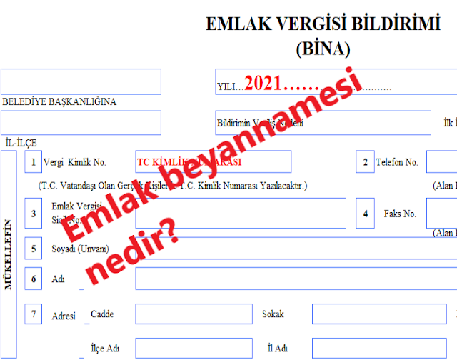 EMLAK BEYANNAMESİ NEDİR? 