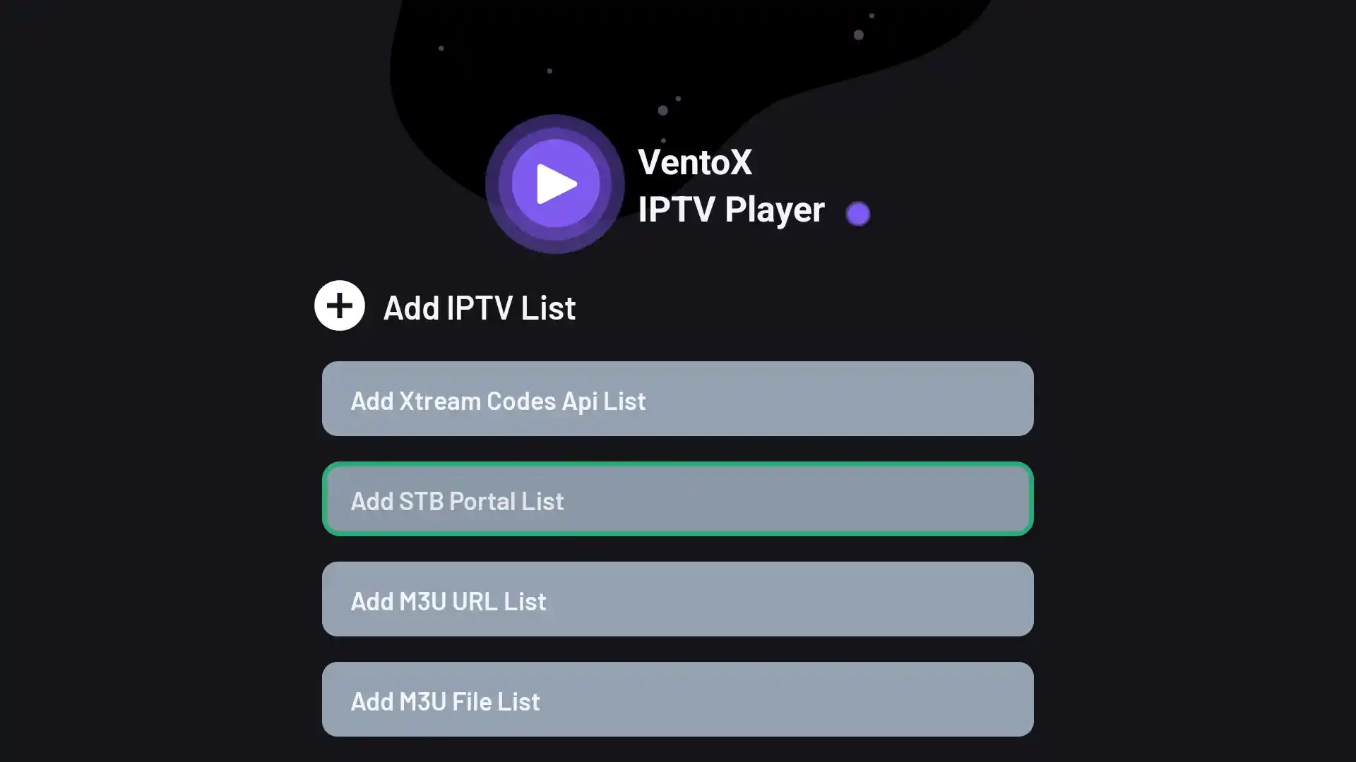 VentoX IPTV Player