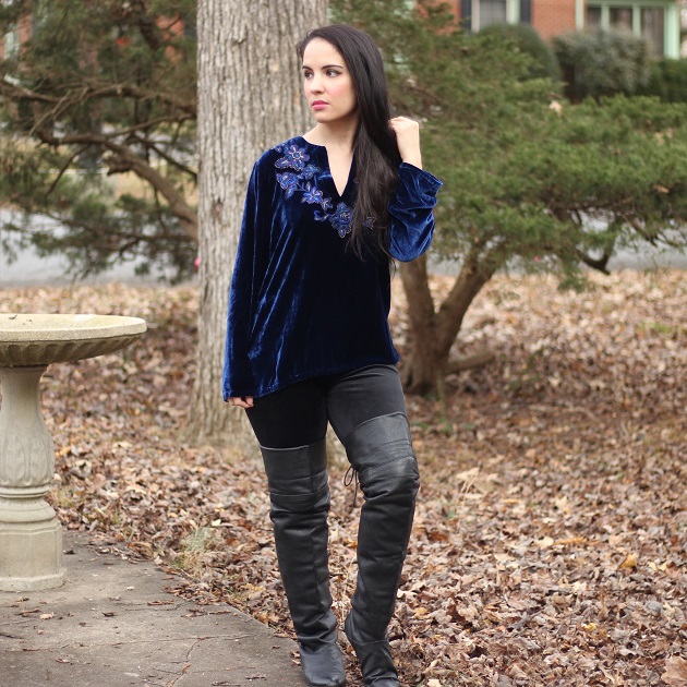 Blue Velvet Tunic