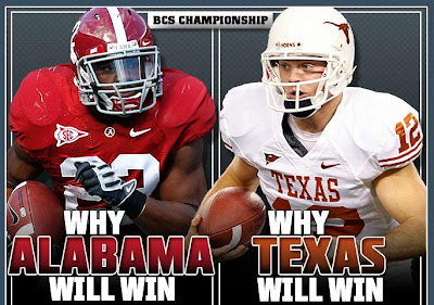 2010 BCS National Championship Game - Alabama Crimson Tide Heisman Trophy Winning RB Mark Ingram vs Texas Longhorns QB Colt McCoy