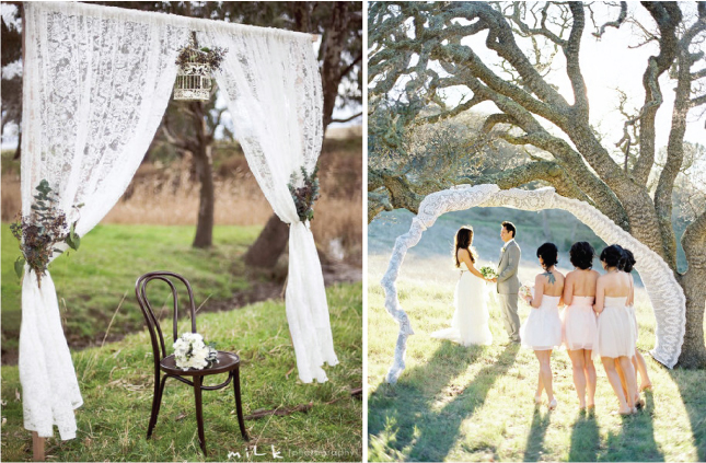 of unique ways to incorporate this romantic fabric into your nuptials