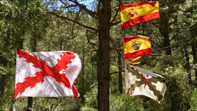 12 de octubre - Día de la Hispanidad - Viva España - Tercio Viejo de Atapuerca - Bandera de la Cruz de Borgoña - España - Tercios - Historia de España - el troblogdita