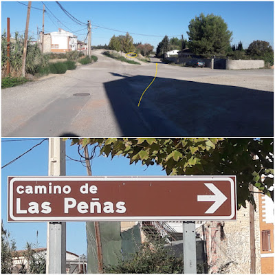 Camí de Sant Jaume de Compostela - Fuentes de Ebro a Saragossa, Camí de Las Peñas a la sortida de El Burgo de Ebro