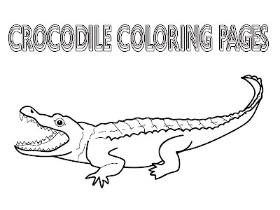 Free Coloring Pages Crocodiles