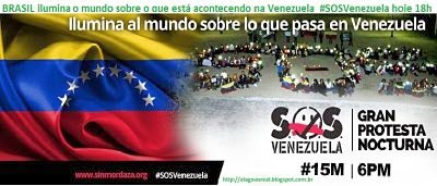 Protesto iluminará o mundo sobre o que está acontecendo na Venezuela