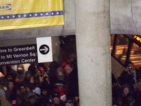 crowded metro center