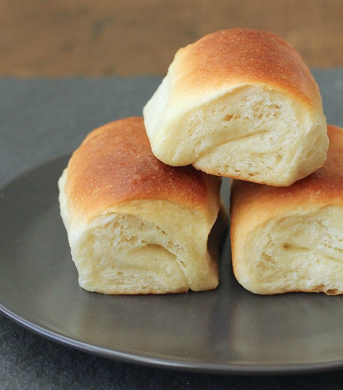 Parker House Rolls on a plate