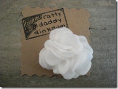 white flower pin