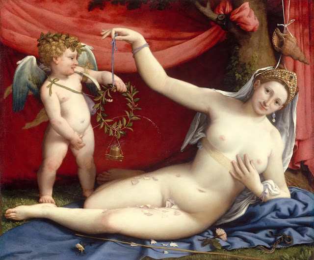 «Αφροδίτη και Eρωτας» του Λορέντσο Λόττο, 1520, ιταλική Αναγέννηση, λάδι σε καμβά.