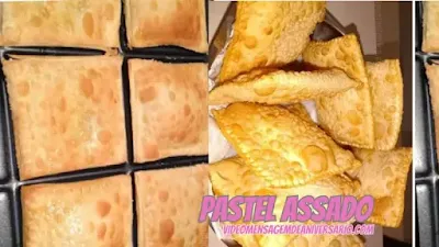 Massa de Pastel Assado no forno Receitinhas Fácil e Rápidas para sua Festa de Aniversário.