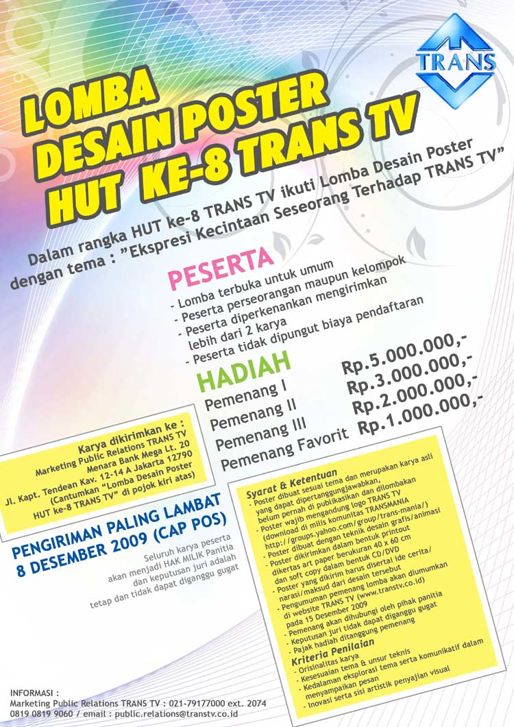 Lomba HUT Ke-8 Trans TV  bliyanbayem