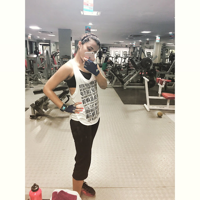 Trisha Krishnan Pics During Working Out Time