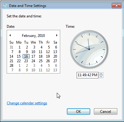 Date and time