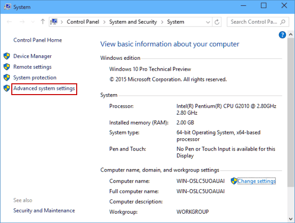 stap 2b- De naam van mijn computer wijzigen in Windows 10