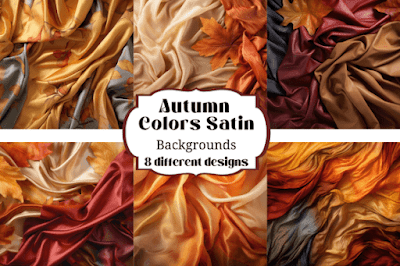 Autumn Fall Colors Satin Backgrounds