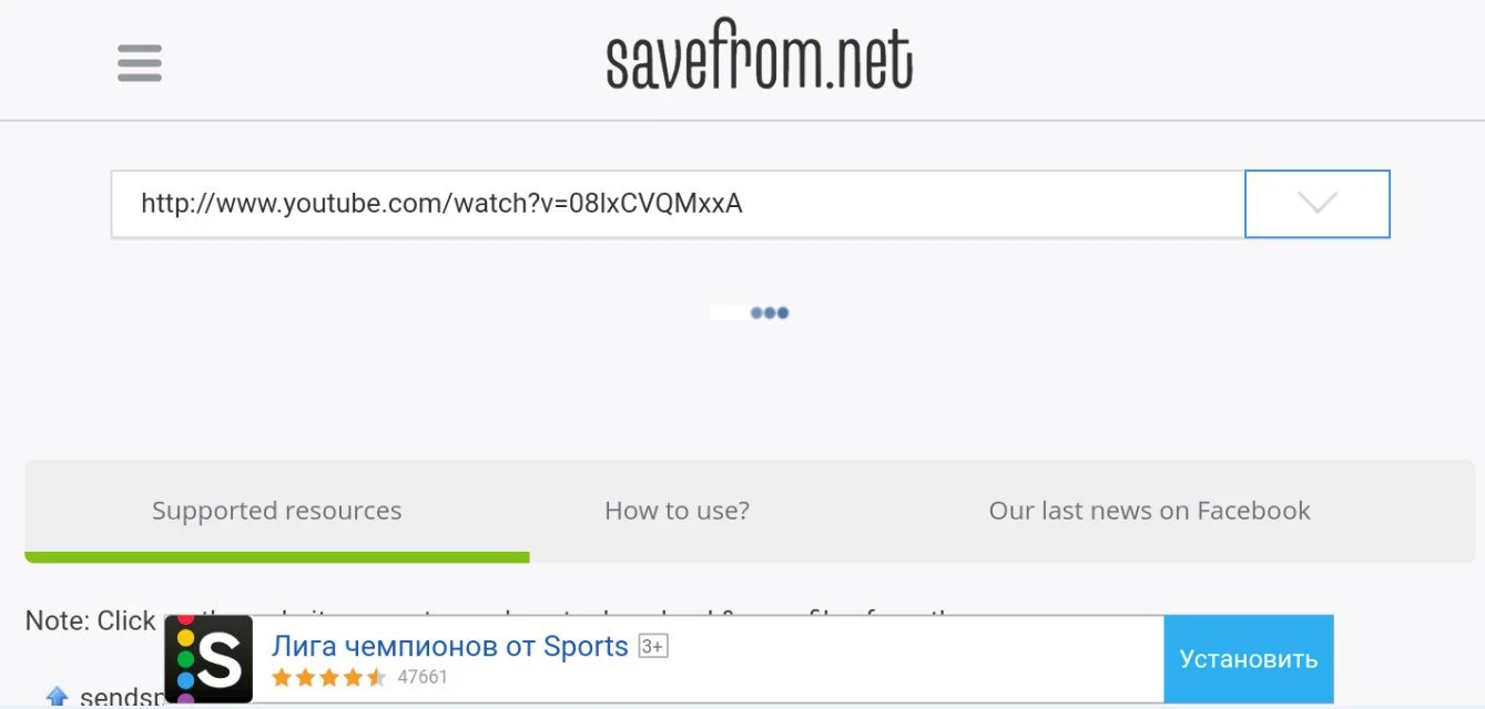 savefrom site To download YouTube, Facebook and Instagram videos