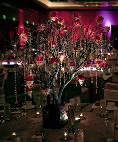 Romantic Hanging Crystal Wedding Centerpieces